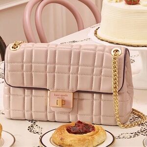 Kate Spade Quilted Shoulder Bag - Milk Tea color - Medium Size.